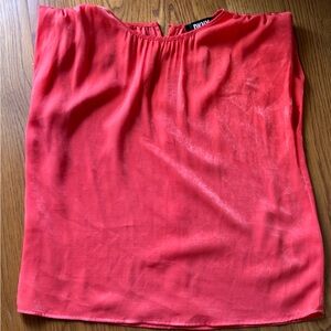 Vibrant Red Sleeveless Top